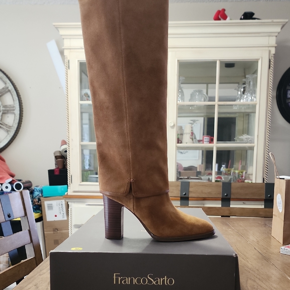Franco Sarto Tan Heeled Boots